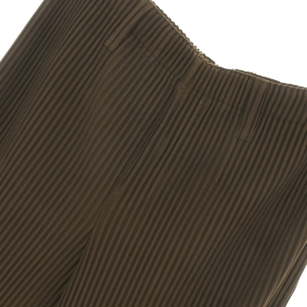 【中古】オム プリッセ イッセイミヤケ HOMME PLISSE ISSEY MIYAKE 2026年春夏 プリーツ イージーパンツ ダークオリーブ系【サイズ表記なし（L位）】【 状態ランクA 】【 メンズ 】