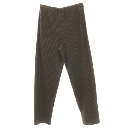 【中古】オム プリッセ イッセイミヤケ HOMME PLISSE ISSEY MIYAKE 2026年春夏 プリーツ イージーパンツ ダークオリーブ系【サイズ表記なし（L位）】【 状態ランクA 】【 メンズ 】