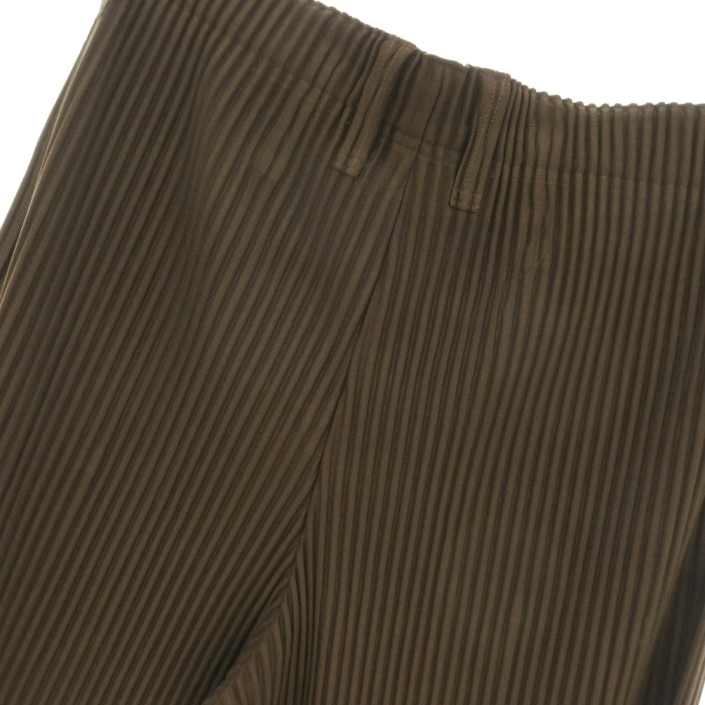 【中古】オム プリッセ イッセイミヤケ HOMME PLISSE ISSEY MIYAKE 2026年春夏 プリーツ イージーパンツ ダークオリーブ系【サイズ表記なし（L位）】【 状態ランクA 】【 メンズ 】