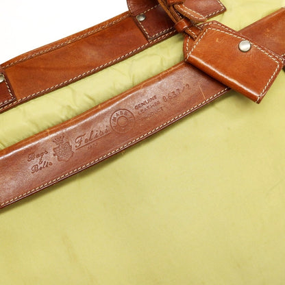 【中古】フェリージ Felisi 8637/2 ナイロン×レザー ブリーフケース シトロンxブラウン【サイズ傷、汚れ】【 状態ランクD 】【 メンズ 】