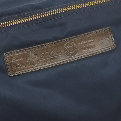 【中古】フェリージ Felisi 9362 ナイロン×レザー ショルダーバッグ ネイビーxダークブラウン【サイズ使用感】【 状態ランクC 】【 メンズ 】