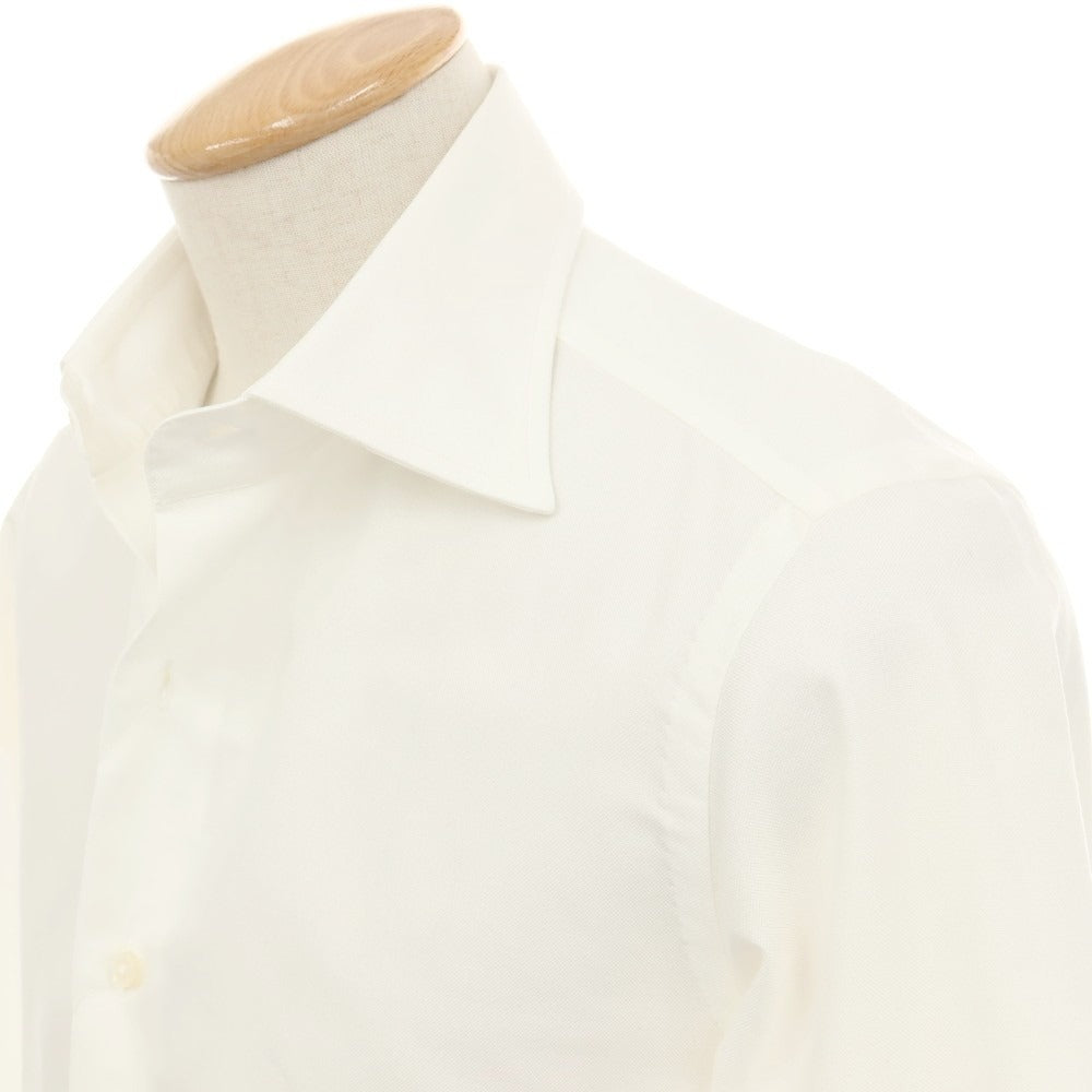 【中古】イセタンメンズ ISETAN MENS コットン レギュラーカラー ドレスシャツ ホワイト【サイズ38】【 状態ランクA 】【 メンズ 】