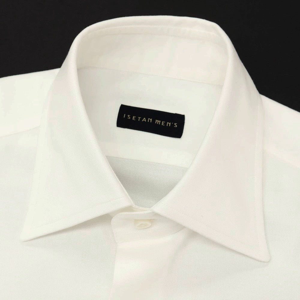 【中古】イセタンメンズ ISETAN MENS コットン レギュラーカラー ドレスシャツ ホワイト【サイズ38】【 状態ランクA 】【 メンズ 】