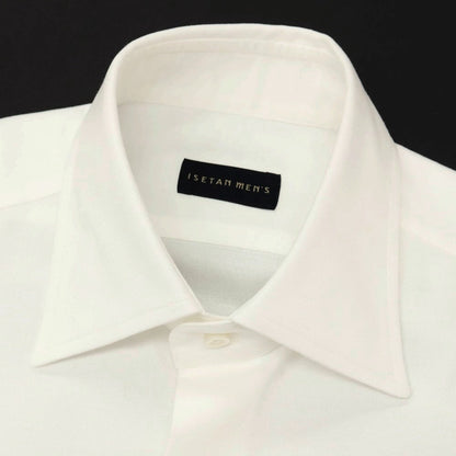 【中古】イセタンメンズ ISETAN MENS コットン レギュラーカラー ドレスシャツ ホワイト【サイズ38】【 状態ランクA 】【 メンズ 】