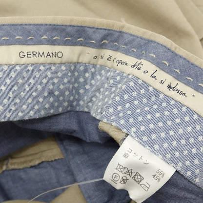 【中古】ジェルマーノ GERMANO コットンリネン カジュアルスラックスパンツ ベージュ【サイズ46】【 状態ランクC 】【 メンズ 】