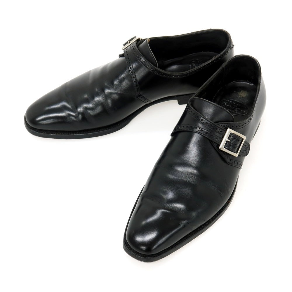 【中古】クロケットアンドジョーンズ CROCKETT&amp;JONES ハンドグレード PRESCOT カーフ ドレスシューズ ブラック【サイズ8 1/2D】【 状態ランクD 】【 メンズ 】