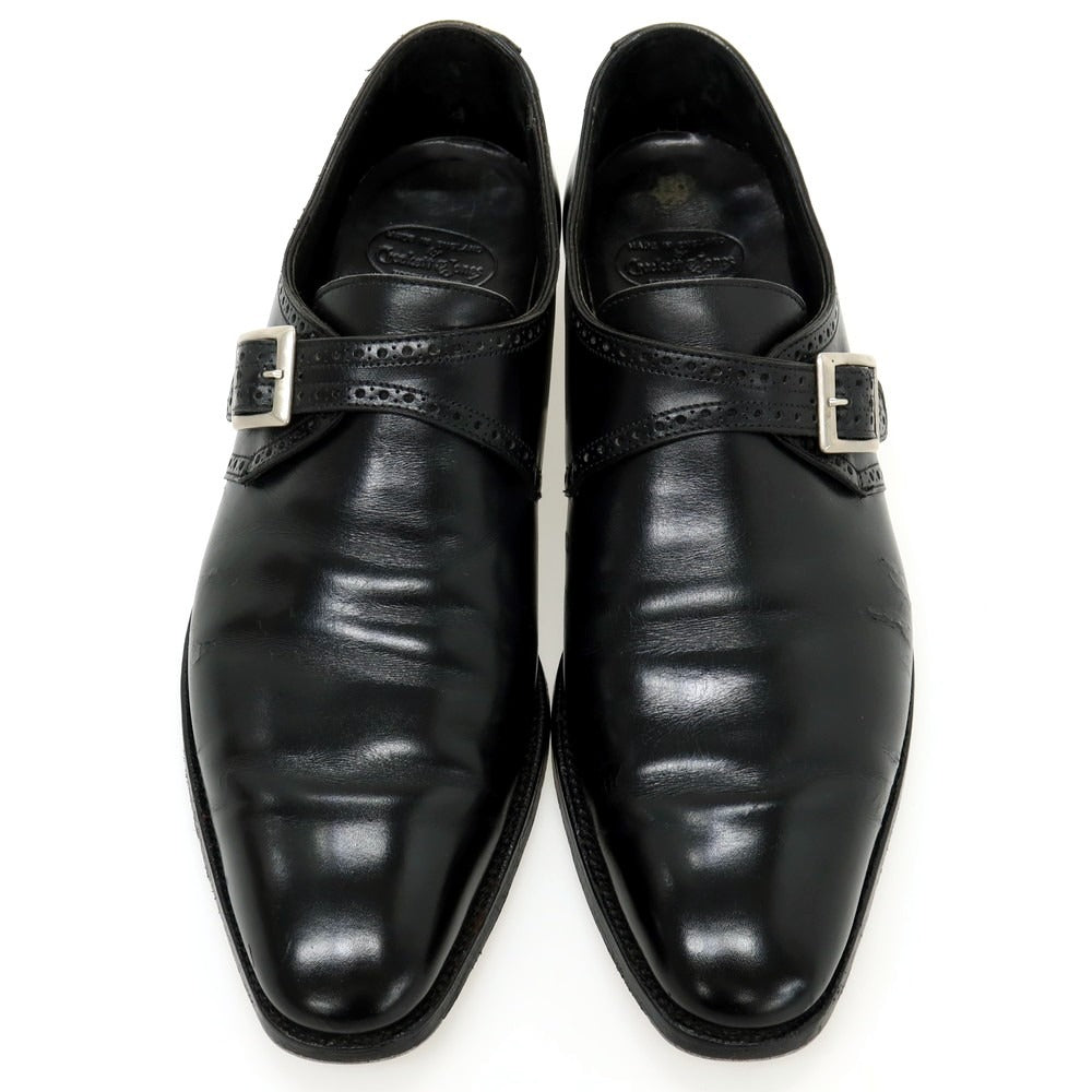 【中古】クロケットアンドジョーンズ CROCKETT&amp;JONES ハンドグレード PRESCOT カーフ ドレスシューズ ブラック【サイズ8 1/2D】【 状態ランクD 】【 メンズ 】