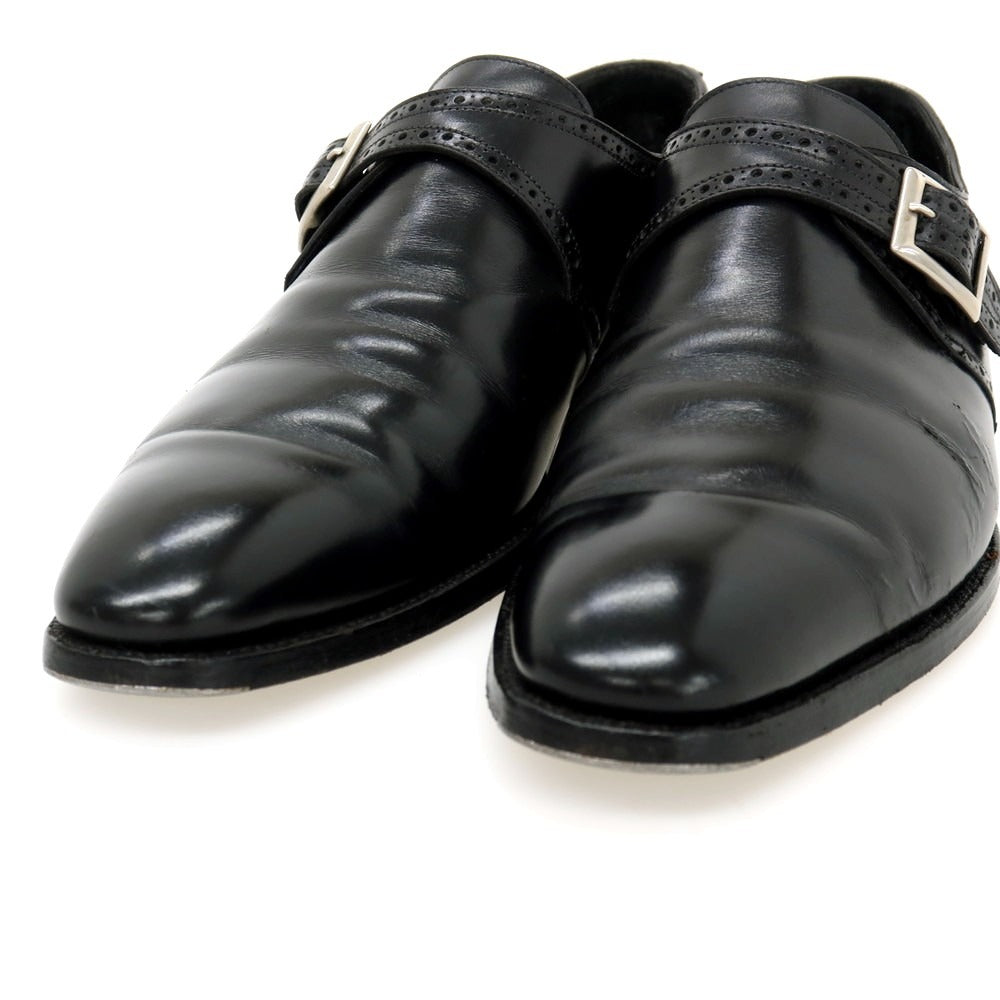 【中古】クロケットアンドジョーンズ CROCKETT&amp;JONES ハンドグレード PRESCOT カーフ ドレスシューズ ブラック【サイズ8 1/2D】【 状態ランクD 】【 メンズ 】