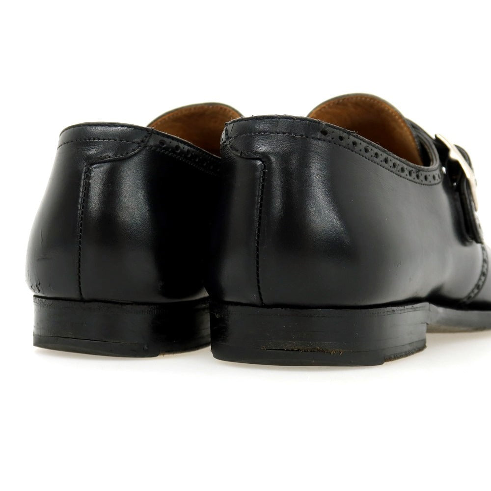 【中古】クロケットアンドジョーンズ CROCKETT&amp;JONES ハンドグレード PRESCOT カーフ ドレスシューズ ブラック【サイズ8 1/2D】【 状態ランクD 】【 メンズ 】