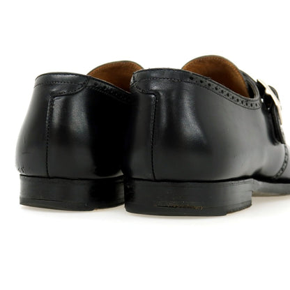 【中古】クロケットアンドジョーンズ CROCKETT&amp;JONES ハンドグレード PRESCOT カーフ ドレスシューズ ブラック【サイズ8 1/2D】【 状態ランクD 】【 メンズ 】