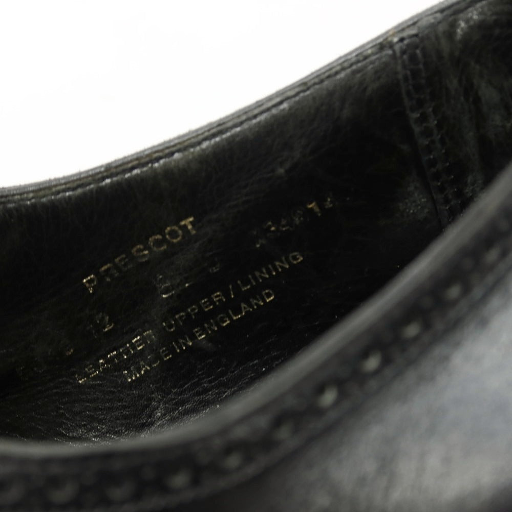 【中古】クロケットアンドジョーンズ CROCKETT&amp;JONES ハンドグレード PRESCOT カーフ ドレスシューズ ブラック【サイズ8 1/2D】【 状態ランクD 】【 メンズ 】