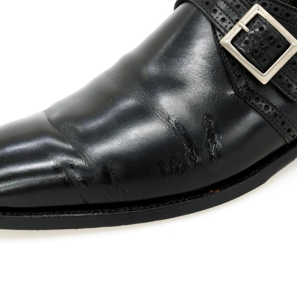 【中古】クロケットアンドジョーンズ CROCKETT&amp;JONES ハンドグレード PRESCOT カーフ ドレスシューズ ブラック【サイズ8 1/2D】【 状態ランクD 】【 メンズ 】