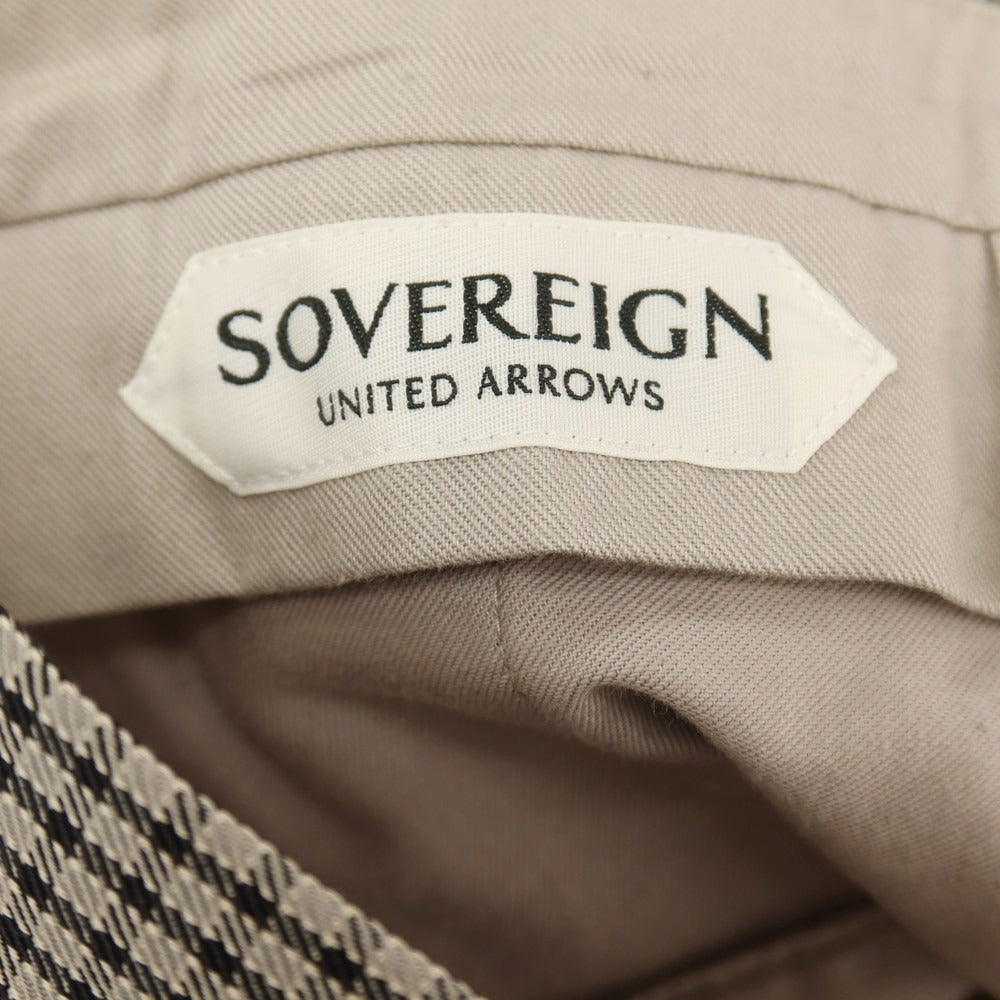 【中古】ソブリン SOVEREIGN ポリエステルナイロン チェック カジュアルスラックスパンツ グレーxブラック【サイズS】【 状態ランクB 】【 メンズ 】