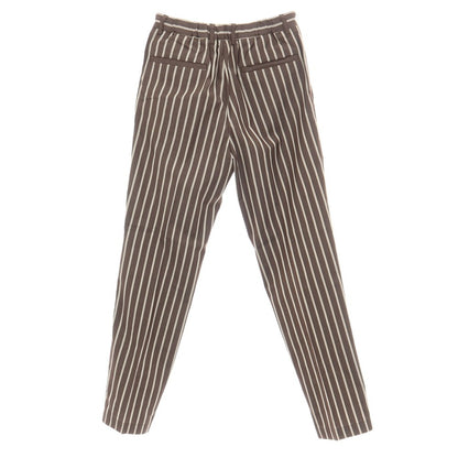 【中古】ブリッラ ペル イル グスト Brilla per il gusto コットン ストライプ イージー カジュアルスラックスパンツ ブラウンxホワイト【サイズ44】【 状態ランクB 】【 メンズ 】