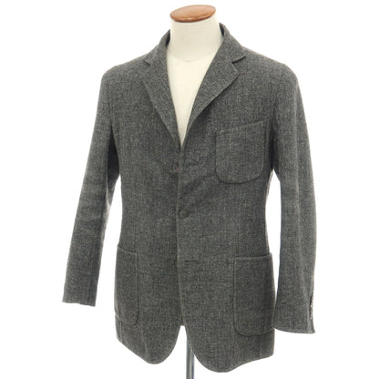 【中古】サルトリオ Sartorio ウールコットンカシミヤ 3B テーラードジャケット グレー【サイズ46】【 状態ランクC 】【 メンズ 】