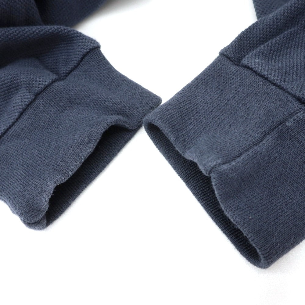 【中古】ロロピアーナ Loro Piana 鹿の子コットン 長袖ポロシャツ ネイビー【サイズS】【 状態ランクC 】【 メンズ 】