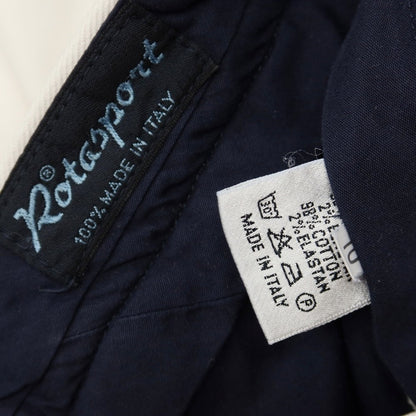 【中古】ロータスポーツ ROTA SPORTS ツイルコットンポリウレタン カジュアルスラックスパンツ アイボリー【サイズ表記不明（L位）】【 状態ランクB 】【 メンズ 】