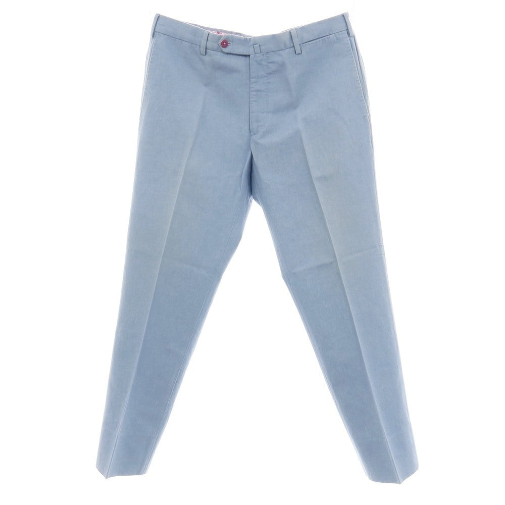 【中古】インコテックス INCOTEX コットンリネン カジュアルスラックスパンツ ライトブルー【サイズ50】【 状態ランクD 】【 メンズ 】