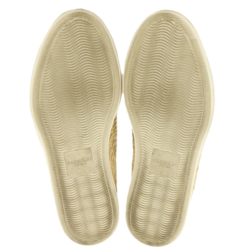 【中古】ジョルジオアルマーニ GIORGIO ARMANI 2026年春夏 コットン系 ローファー ベージュ【サイズ7】【 状態ランクB 】【 メンズ 】