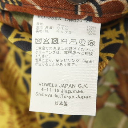 【中古】バウルズ vowels ウール 3B カジュアルジャケット ブラウン【サイズ表記なし（M位）】【 状態ランクA 】【 メンズ 】
