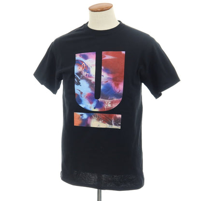 【中古】アンダーカバー UNDERCOVER × FUTURA コットン Uロゴ クルーネック 半袖Ｔシャツ ブラック【サイズM】【 状態ランクB 】【 メンズ 】