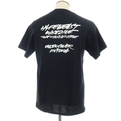 【中古】アンダーカバー UNDERCOVER × FUTURA コットン Uロゴ クルーネック 半袖Ｔシャツ ブラック【サイズM】【 状態ランクB 】【 メンズ 】