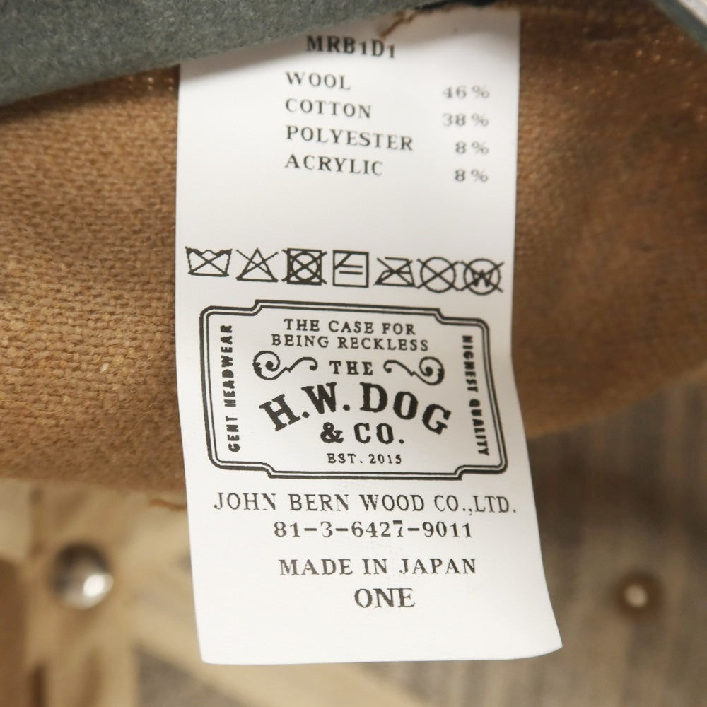 【中古】ミスターブラザーズカットクラブ MR.BROTHERS CUT CLUB × THE H.W.DOG&amp;CO ウールコットンポリエステルアクリル キャップ 帽子 ベージュ【サイズONE】【 状態ランクA 】【 メンズ 】