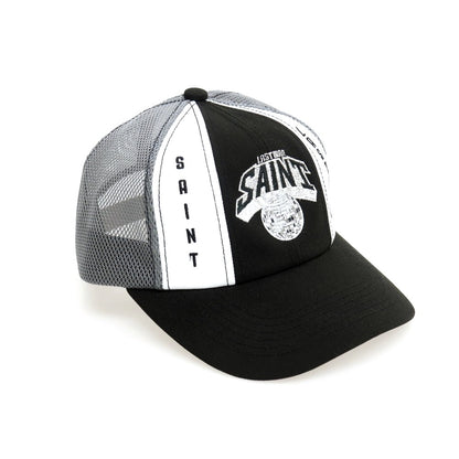 【中古】セント マイケル SAINT Mxxxxxx × LASTMAN 2026年春夏 メッシュキャップ 帽子 ブラックxグレー系【サイズOS】【 状態ランクA 】【 メンズ 】