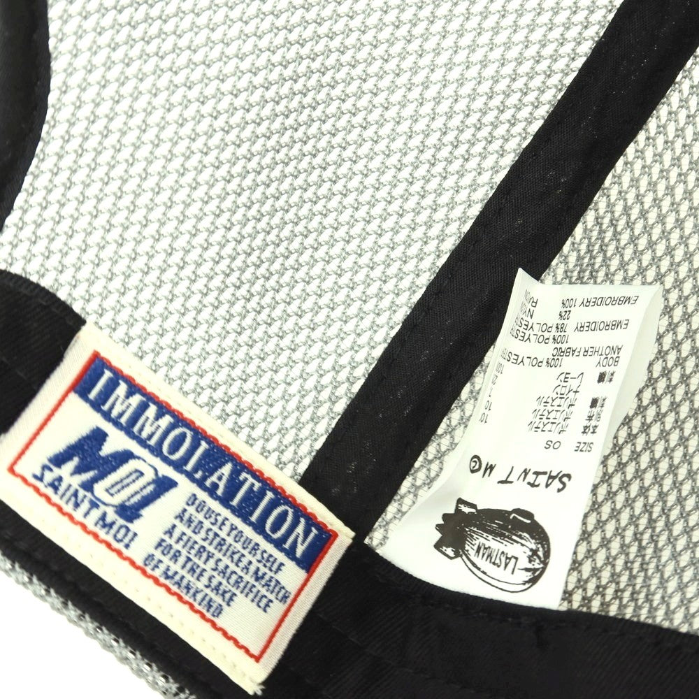 【中古】セント マイケル SAINT Mxxxxxx × LASTMAN 2026年春夏 メッシュキャップ 帽子 ブラックxグレー系【サイズOS】【 状態ランクA 】【 メンズ 】