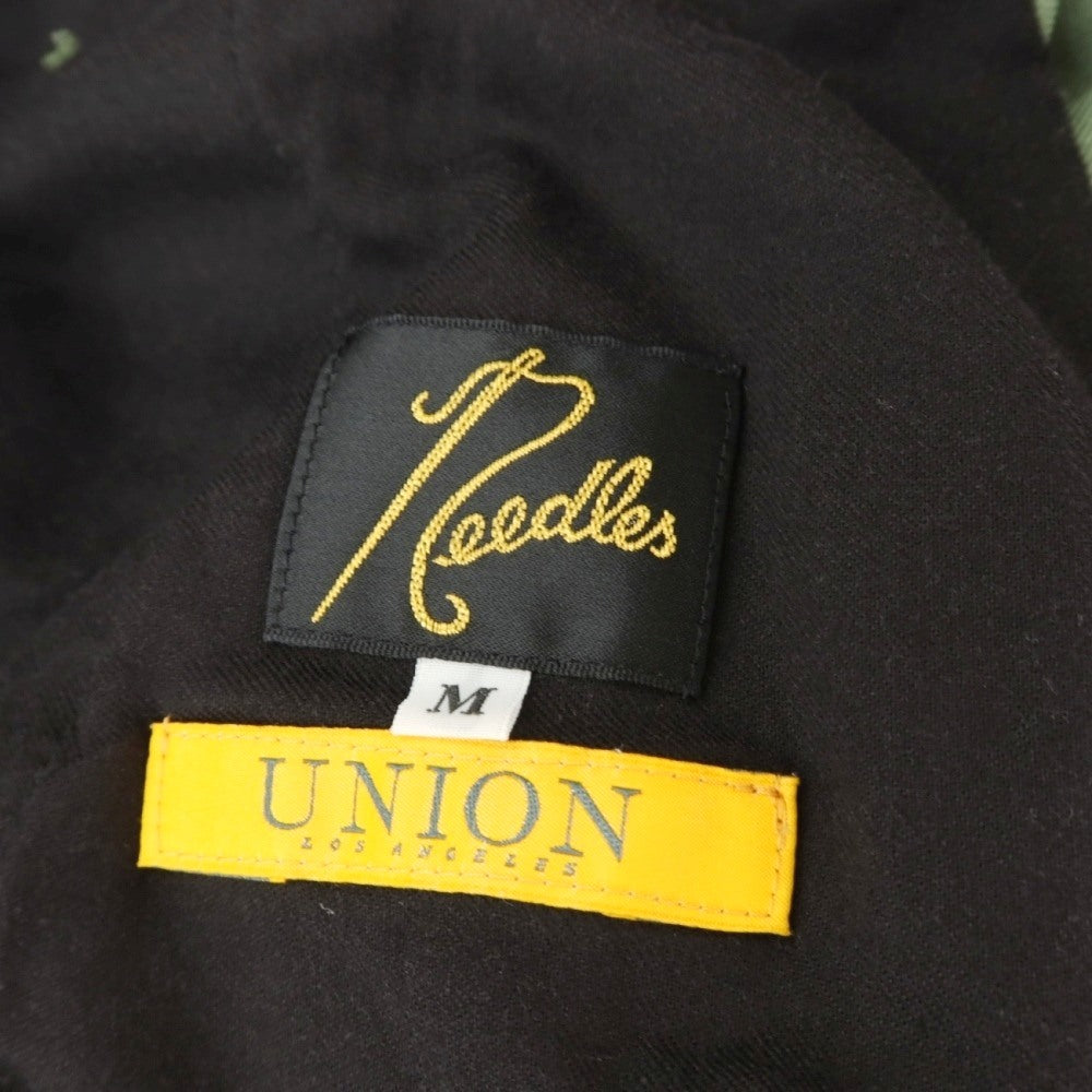 【中古】ニードルス Needles × UNION ポリエステル カジュアルスラックスパンツ グリーン【サイズM】【 状態ランクB 】【 メンズ 】