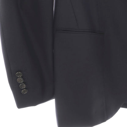【中古】ノーブランド no brand スリーピース ウール系 3つボタンスーツ ネイビー【サイズ表記なし（46位）】【 状態ランクB 】【 メンズ 】
