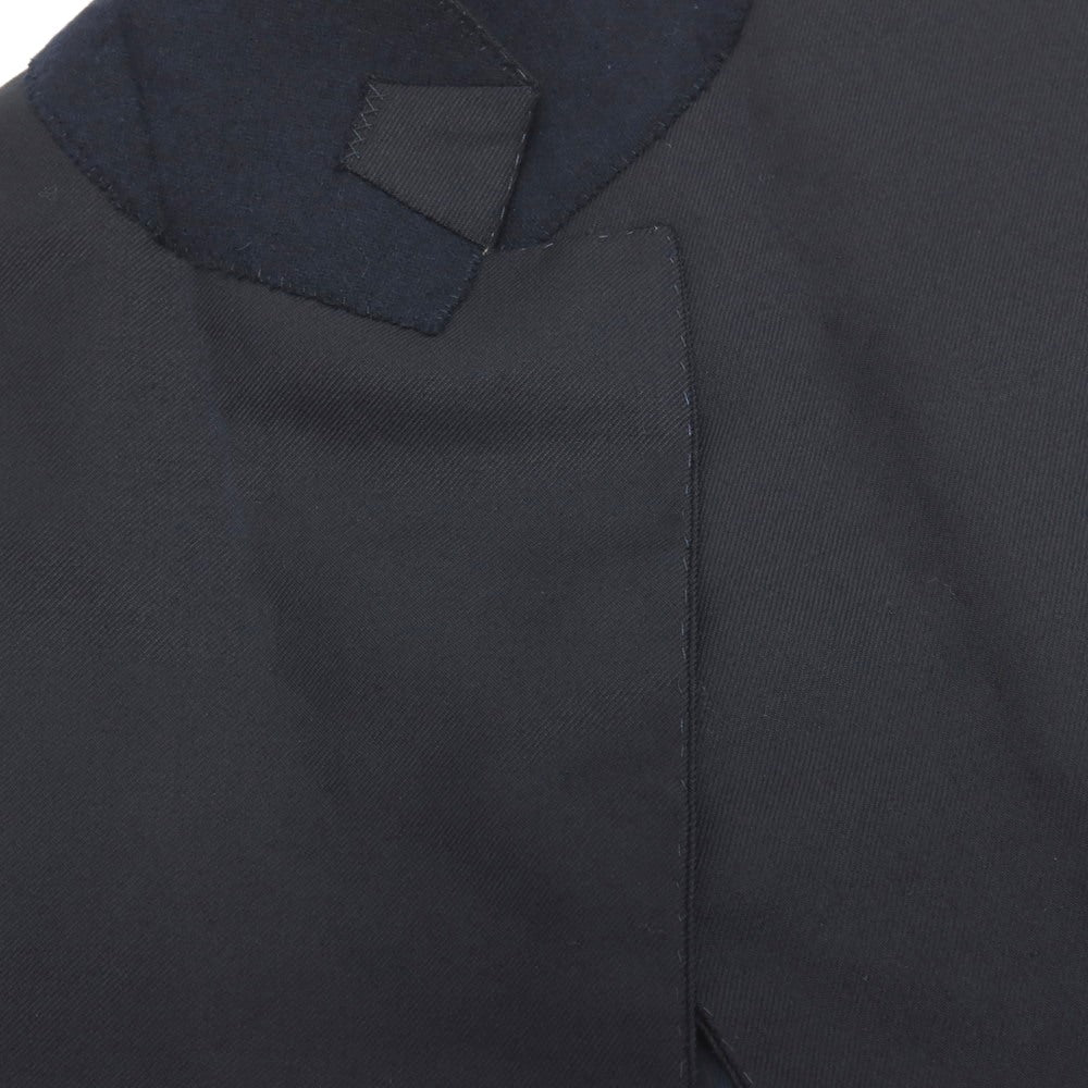 【中古】ノーブランド no brand スリーピース ウール系 3つボタンスーツ ネイビー【サイズ表記なし（46位）】【 状態ランクB 】【 メンズ 】