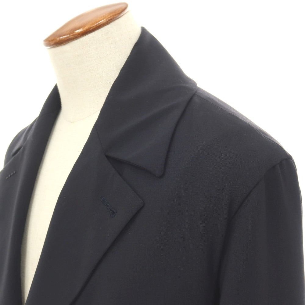 【中古】イーヴォ Hevo ウール ステンカラーコート ダークネイビー【サイズ表記なし(M位)】【 状態ランクB 】【 メンズ 】