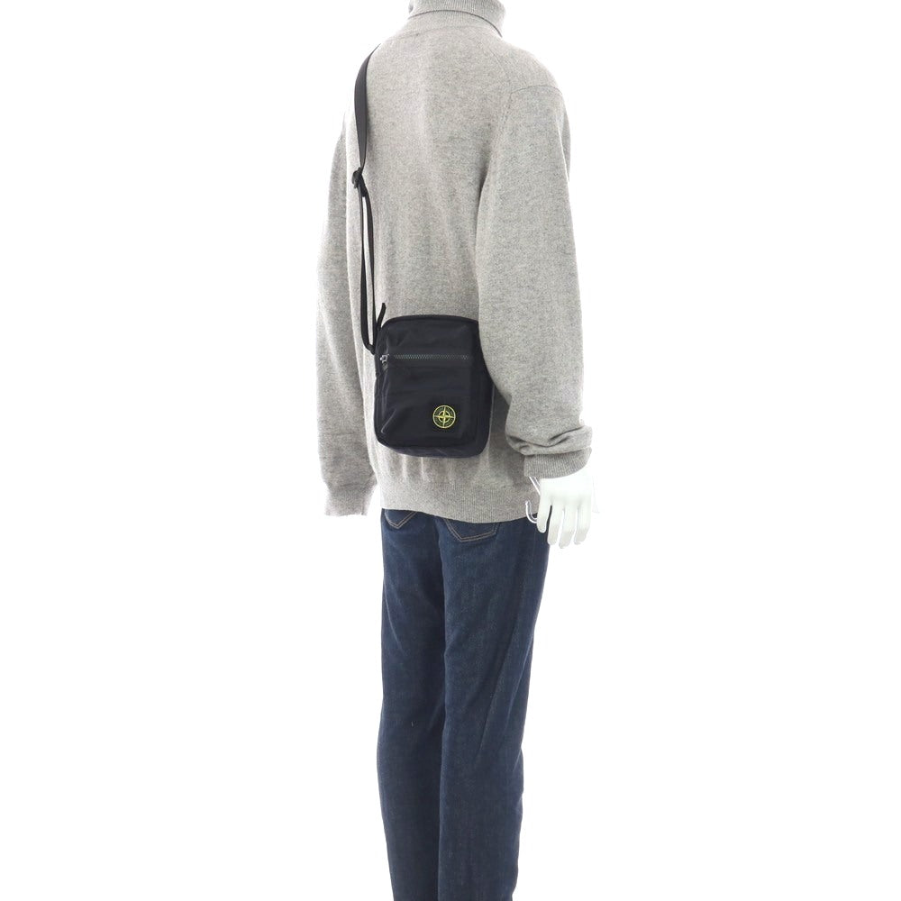 【中古】ストーンアイランド STONE ISLAND コットン ショルダーバッグ ブラック【 状態ランクB 】【 メンズ 】