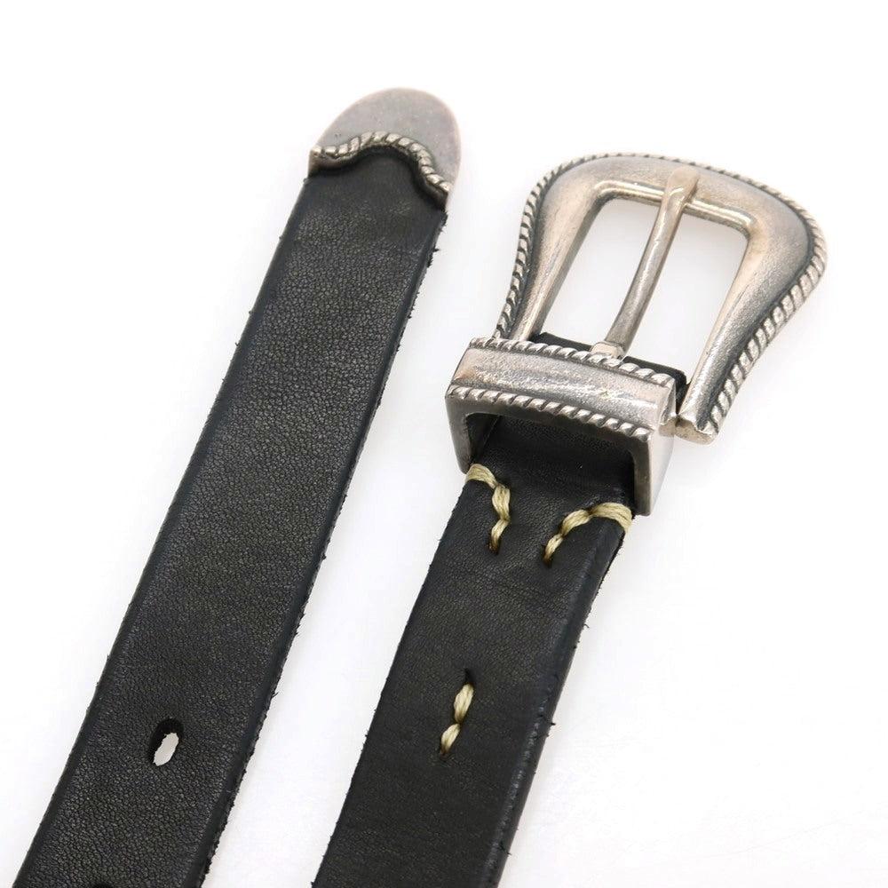 【中古】ヴィンテージワークス VINTAGE WORKS ウエスタン レザー ベルト ブラック【サイズ37/94】【 状態ランクA 】【 メンズ 】