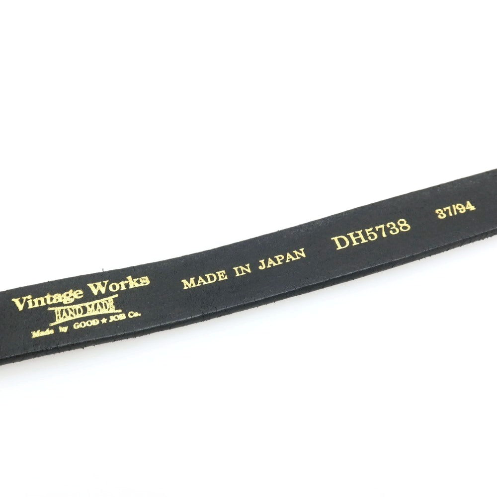 【中古】ヴィンテージワークス VINTAGE WORKS ウエスタン レザー ベルト ブラック【サイズ37/94】【 状態ランクA 】【 メンズ 】