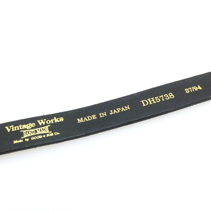 【中古】ヴィンテージワークス VINTAGE WORKS ウエスタン レザー ベルト ブラック【サイズ37/94】【 状態ランクA 】【 メンズ 】