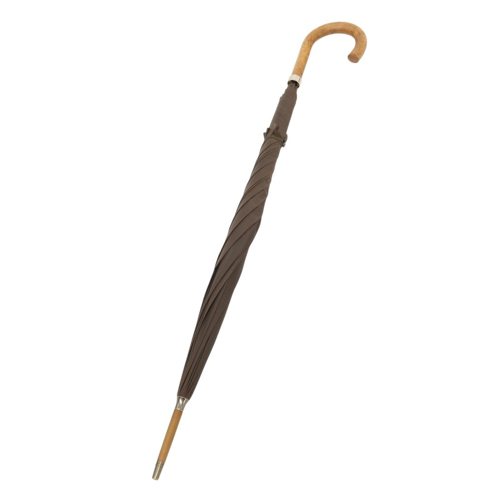 【中古】フォックス アンブレラズ FOX UMBRELLAS ウッドハンドル 長傘 ブラウン【 状態ランクD 】【 メンズ 】
