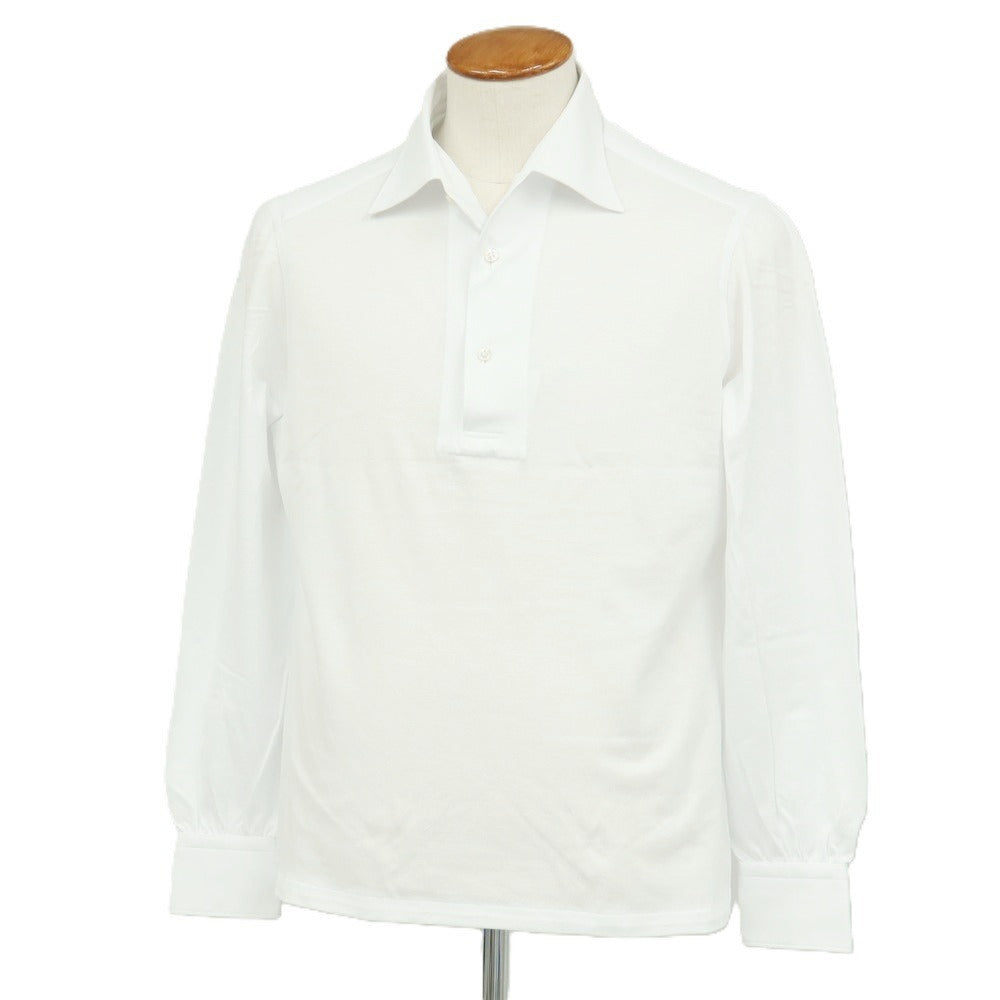 【中古】ミナミ シャツ MINAMI SHIRTS BESPOKE（フルオーダー） コットン 長袖ポロシャツ ホワイト【サイズ表記なし（M位）】【 状態ランクA 】【 メンズ 】