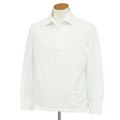 【中古】ミナミ シャツ MINAMI SHIRTS BESPOKE（フルオーダー） コットン 長袖ポロシャツ ホワイト【サイズ表記なし（M位）】【 状態ランクA 】【 メンズ 】