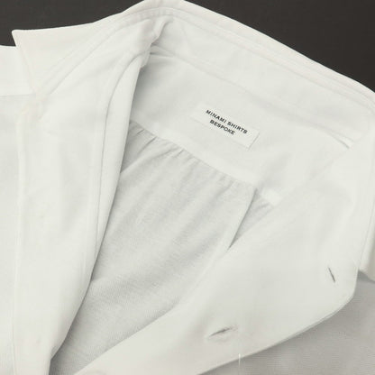 【中古】ミナミ シャツ MINAMI SHIRTS BESPOKE（フルオーダー） コットン 長袖ポロシャツ ホワイト【サイズ表記なし（M位）】【 状態ランクA 】【 メンズ 】