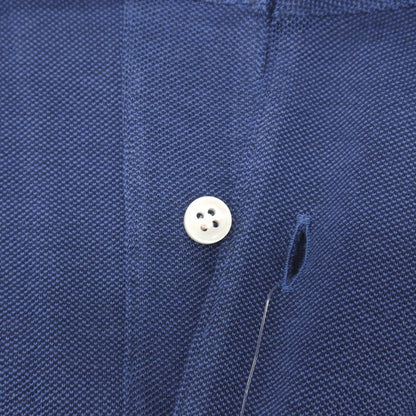 【中古】ミナミ シャツ MINAMI SHIRTS BESPOKE（フルオーダー） コットン 鹿の子 長袖ポロシャツ ダークブルー【サイズ表記なし（M位）】【 状態ランクB 】【 メンズ 】