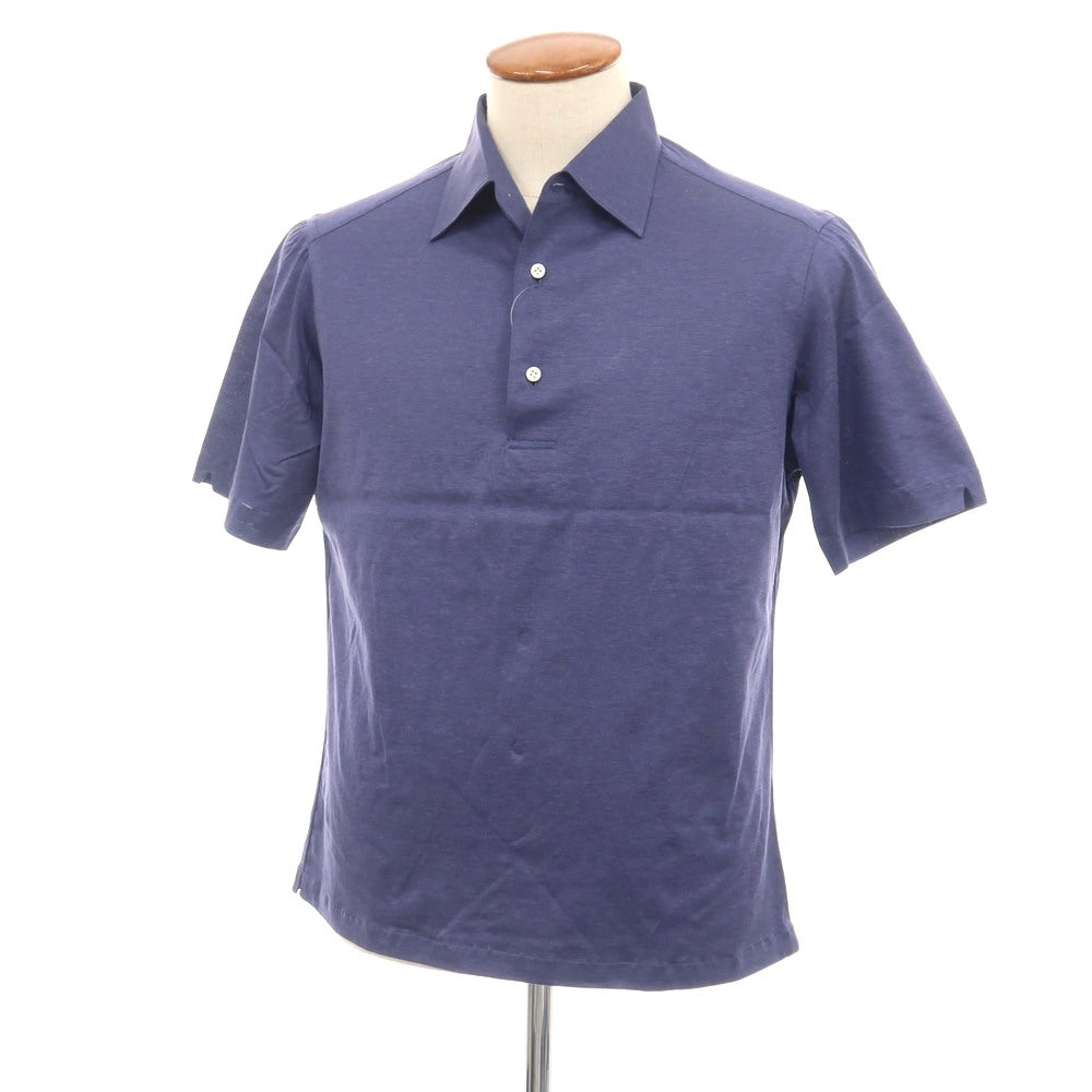 【中古】ミナミ シャツ MINAMI SHIRTS BESPOKE（フルオーダー） コットン 半袖ポロシャツ パープルブルー【サイズ表記なし（M位）】【 状態ランクA 】【 メンズ 】