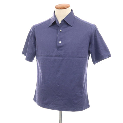 【中古】ミナミ シャツ MINAMI SHIRTS BESPOKE（フルオーダー） コットン 半袖ポロシャツ パープルブルー【サイズ表記なし（M位）】【 状態ランクA 】【 メンズ 】