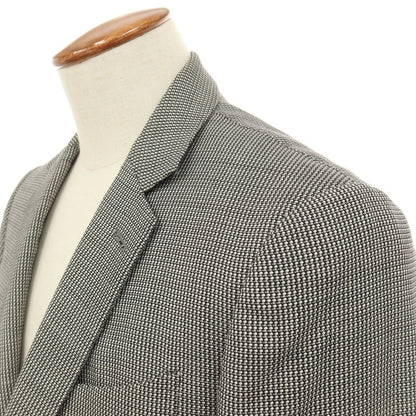 【中古】エルメネジルドゼニア Ermenegildo Zegna ウール 2B テーラードジャケット ブラックxホワイト【サイズ48 R】【 状態ランクC 】【 メンズ 】