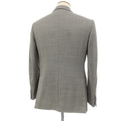 【中古】エルメネジルドゼニア Ermenegildo Zegna ウール 2B テーラードジャケット ブラックxホワイト【サイズ48 R】【 状態ランクC 】【 メンズ 】