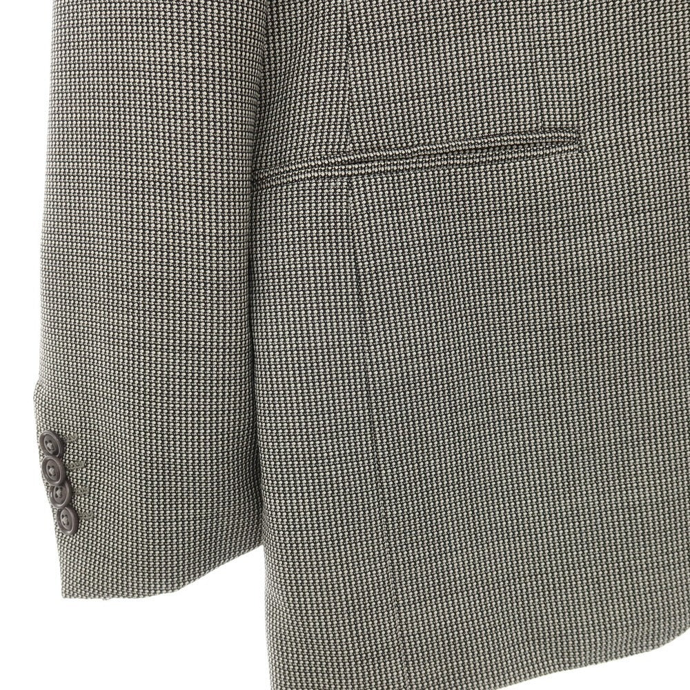 【中古】エルメネジルドゼニア Ermenegildo Zegna ウール 2B テーラードジャケット ブラックxホワイト【サイズ48 R】【 状態ランクC 】【 メンズ 】