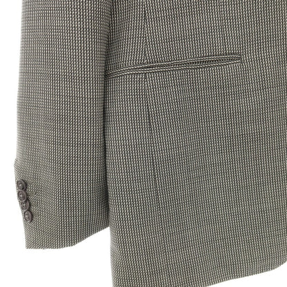 【中古】エルメネジルドゼニア Ermenegildo Zegna ウール 2B テーラードジャケット ブラックxホワイト【サイズ48 R】【 状態ランクC 】【 メンズ 】