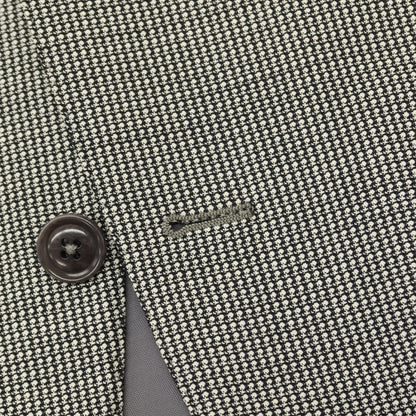 【中古】エルメネジルドゼニア Ermenegildo Zegna ウール 2B テーラードジャケット ブラックxホワイト【サイズ48 R】【 状態ランクC 】【 メンズ 】