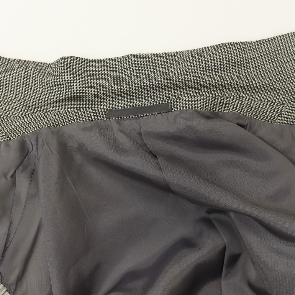【中古】エルメネジルドゼニア Ermenegildo Zegna ウール 2B テーラードジャケット ブラックxホワイト【サイズ48 R】【 状態ランクC 】【 メンズ 】